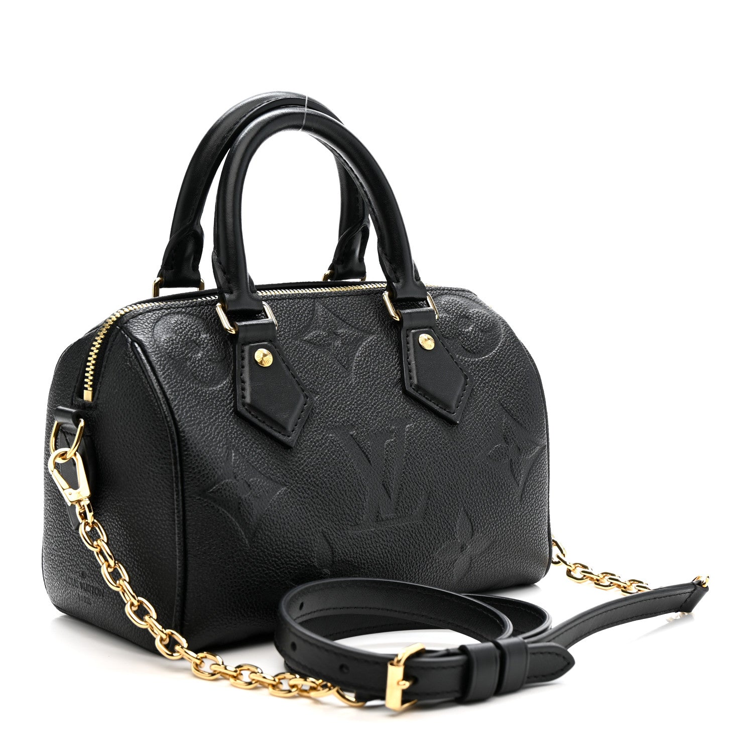 Louis Vuitton Empreinte Monogram Giant Speedy Bandouliere 20 Black 3 of 9