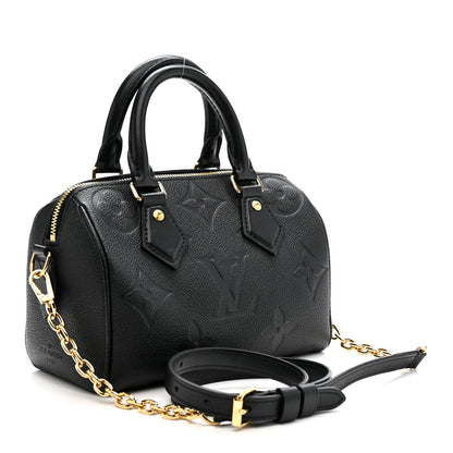 Louis Vuitton Empreinte Monogram Giant Speedy Bandouliere 20 Black 3 of 9