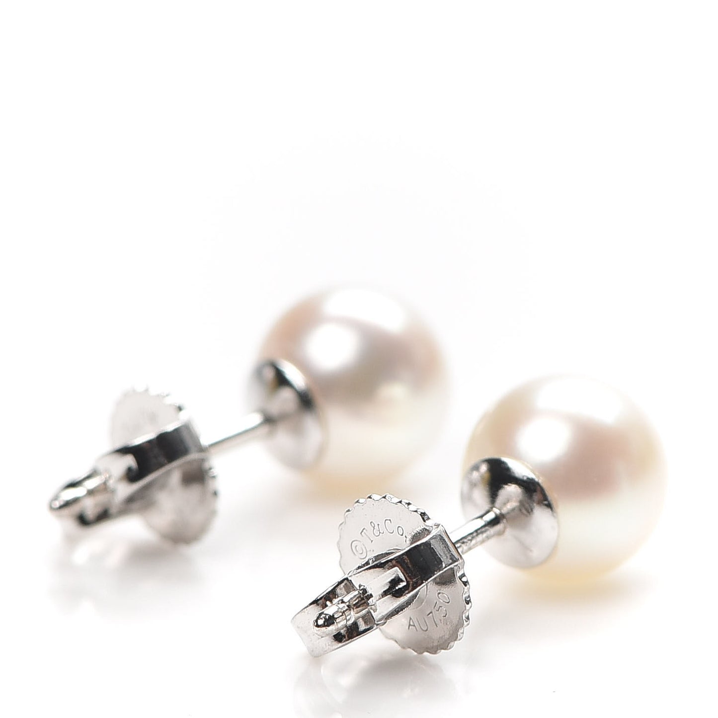 18K White Gold Akoya Pearl 6.5-7mm Signature Earrings