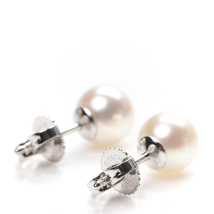 Tiffany 18K White Gold Akoya Pearl 6.5-7mm Signature Earrings 4 of 4