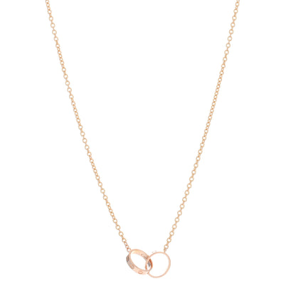 Cartier 18K Pink Gold Interlocking LOVE Necklace 1 of 5