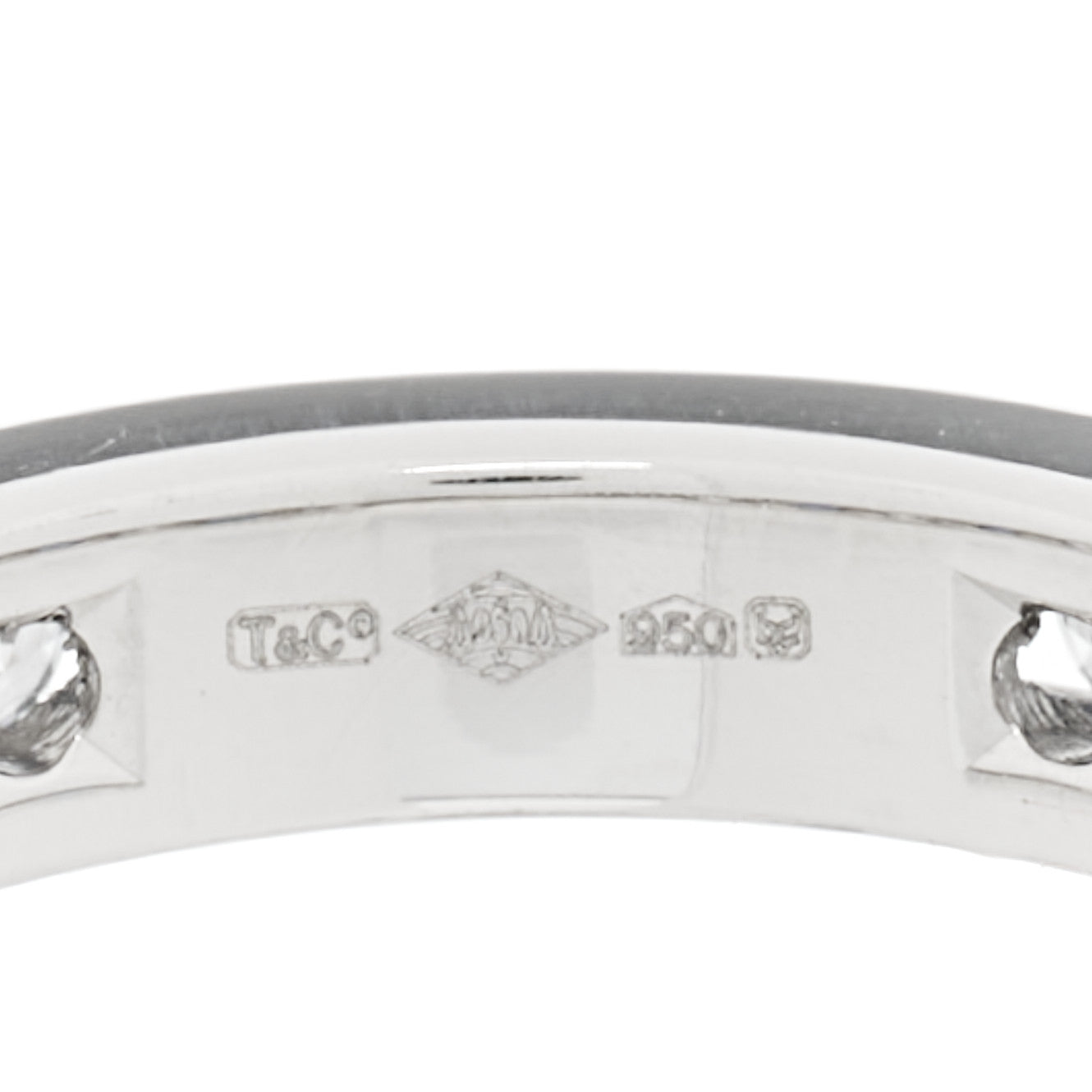 Platinum Diamond Blue Sapphire Eternity Band Ring 48 4.5