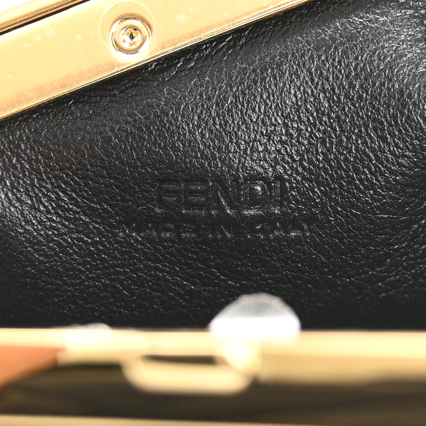 Shiny Nappa Nano Fendi First Bag Charm Black