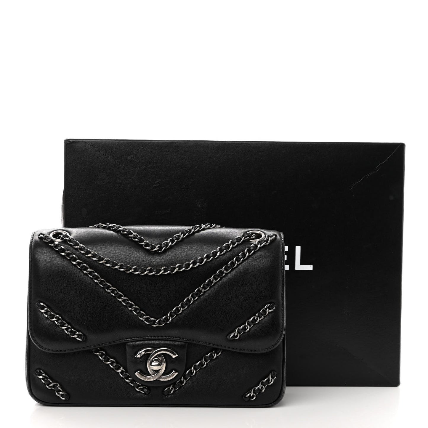 Lambskin Small CC Chain Flap Black