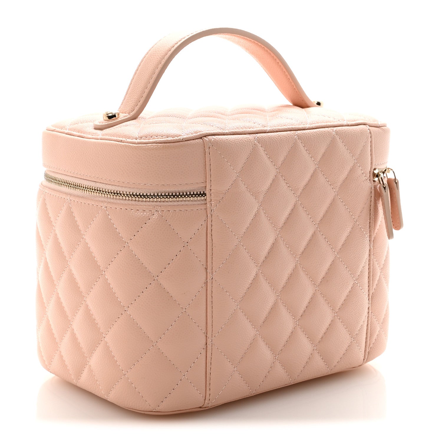Chanel Caviar Quilted Large Vanity Pouch Light Pink 3 of 8