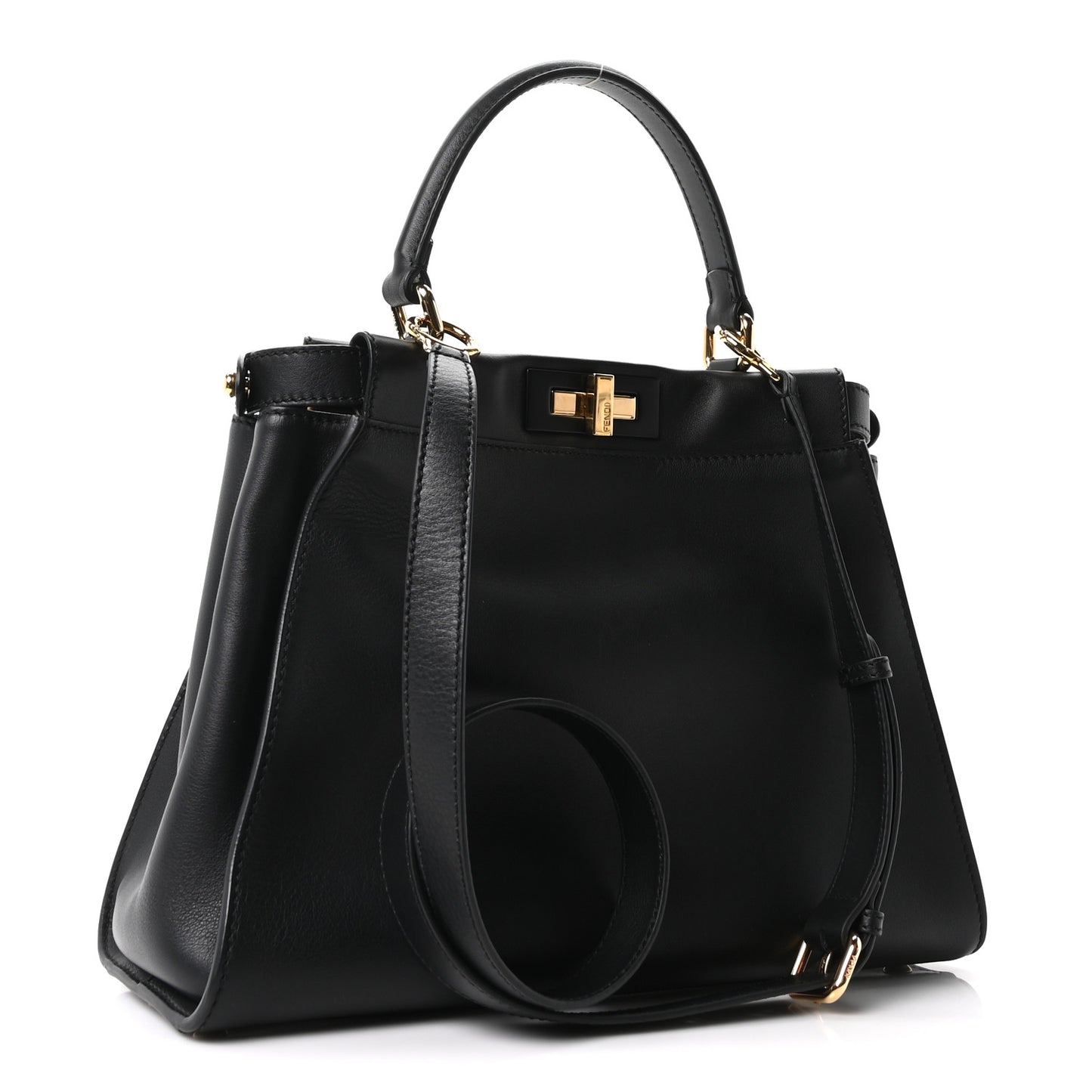 Calfskin Velvet Fun Fair Medium Peekaboo Iconic Satchel Black Tobacco Multicolor
