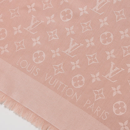 Louis Vuitton Silk Wool Monogram Shawl Rose 3 of 3