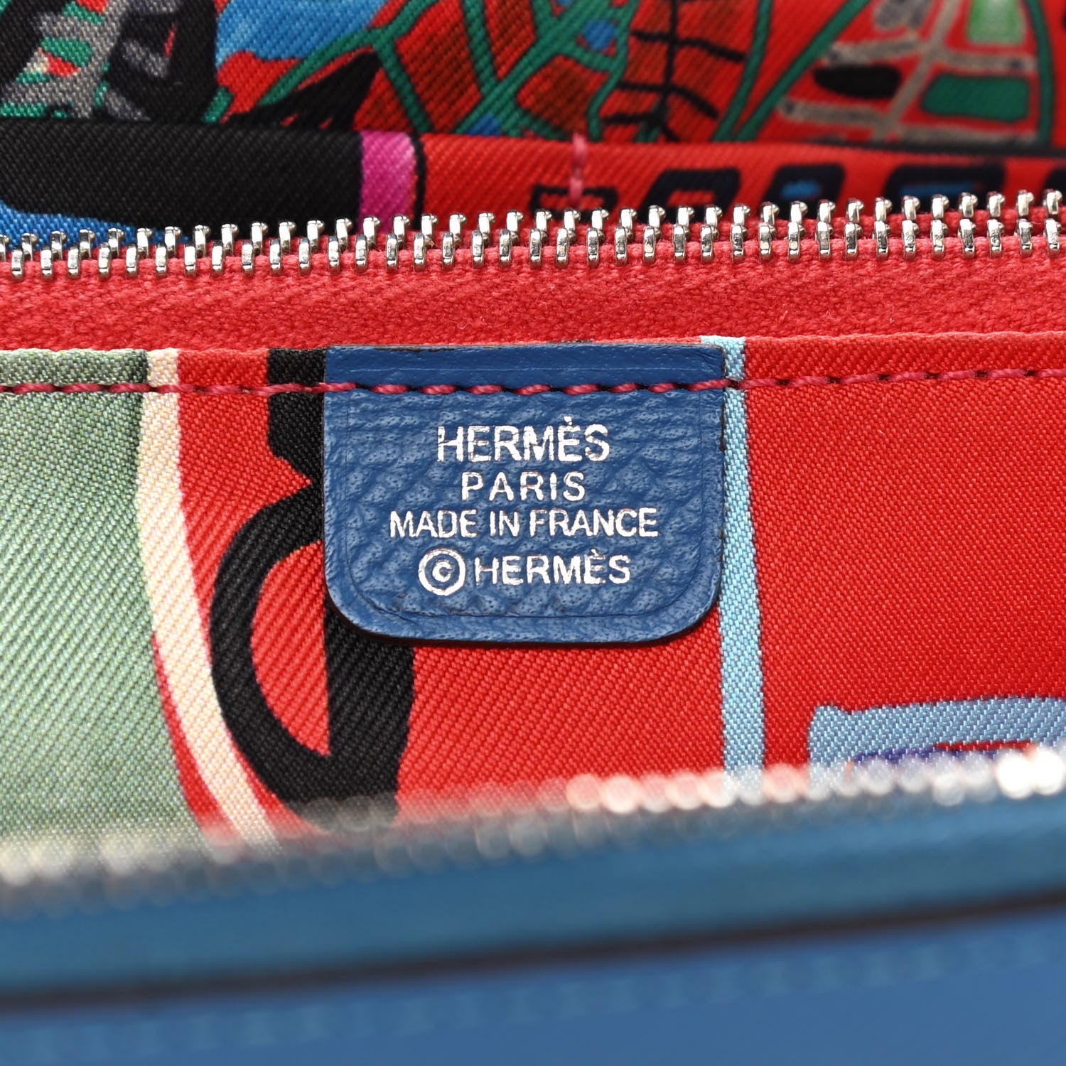 Hermes Epsom Silk'In Wallet Bleu Paradis 6 of 12