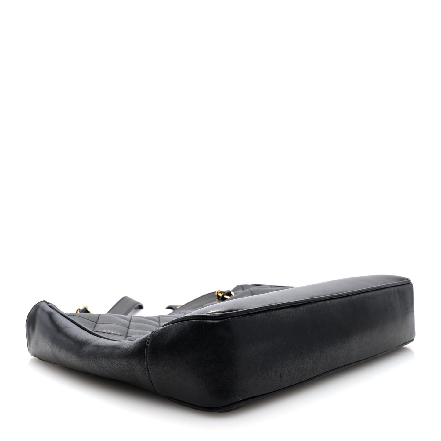 Lambskin Quilted Shoulder Bag Black