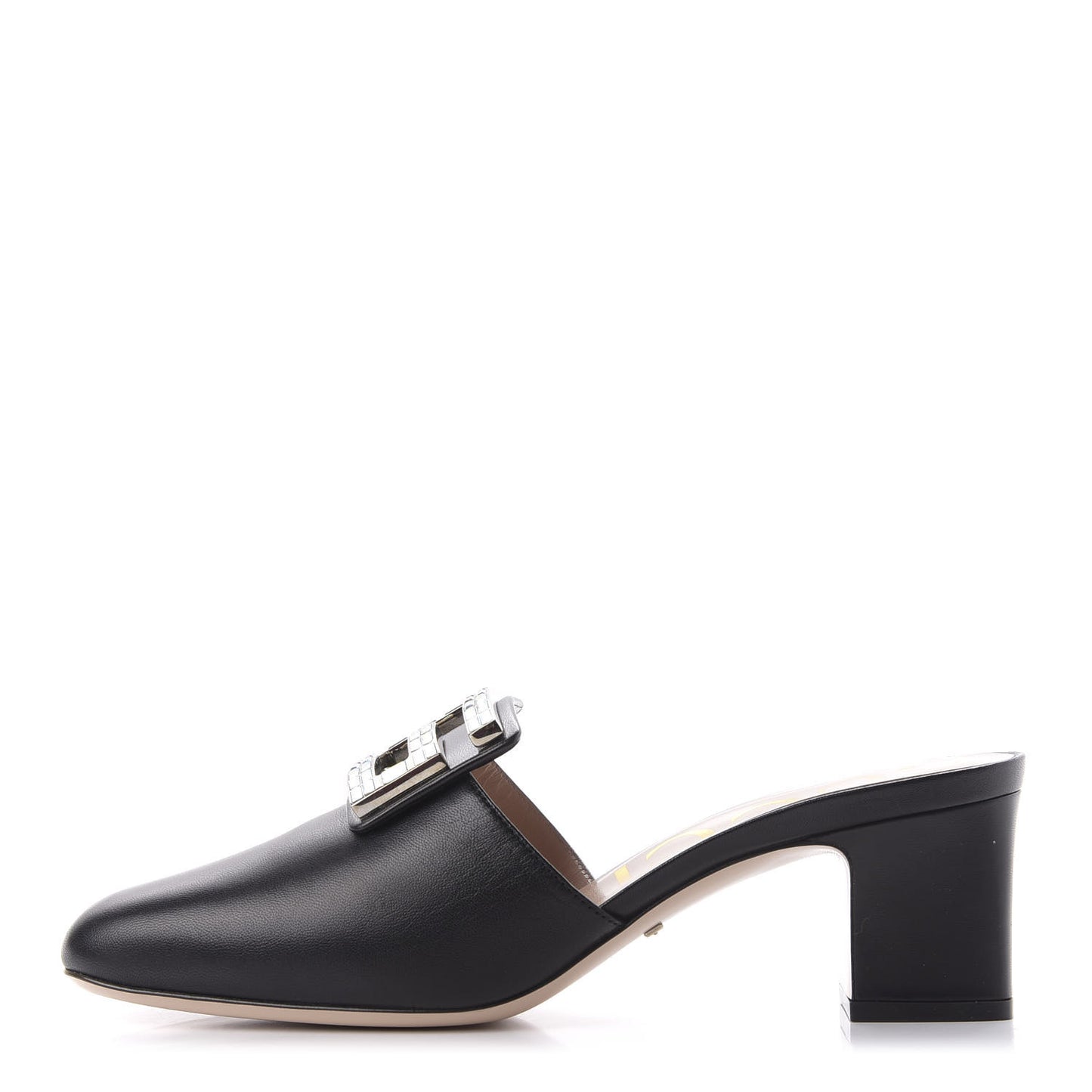 Malaga Kid Crystal Square G Madelyn Mules 39 Black