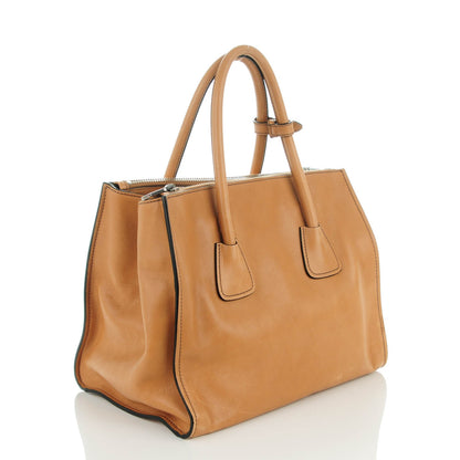 Prada Glace Calf Twin Pocket Tote Naturale 3 of 8