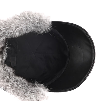 Louis Vuitton Nylon Rabbit Fur Wilderness Chapka Hat Grey 5 of 10
