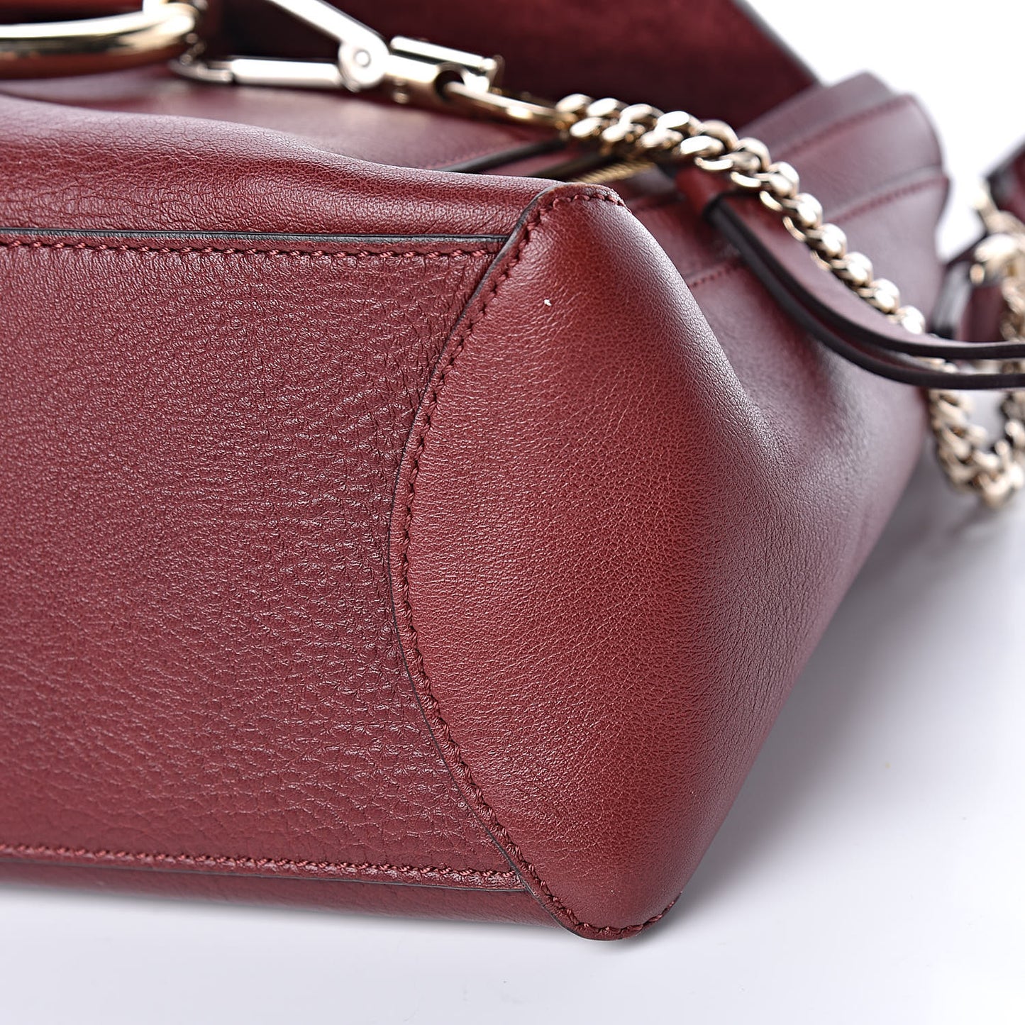 Calfskin Small Faye Day Shoulder Bag Sienna Red