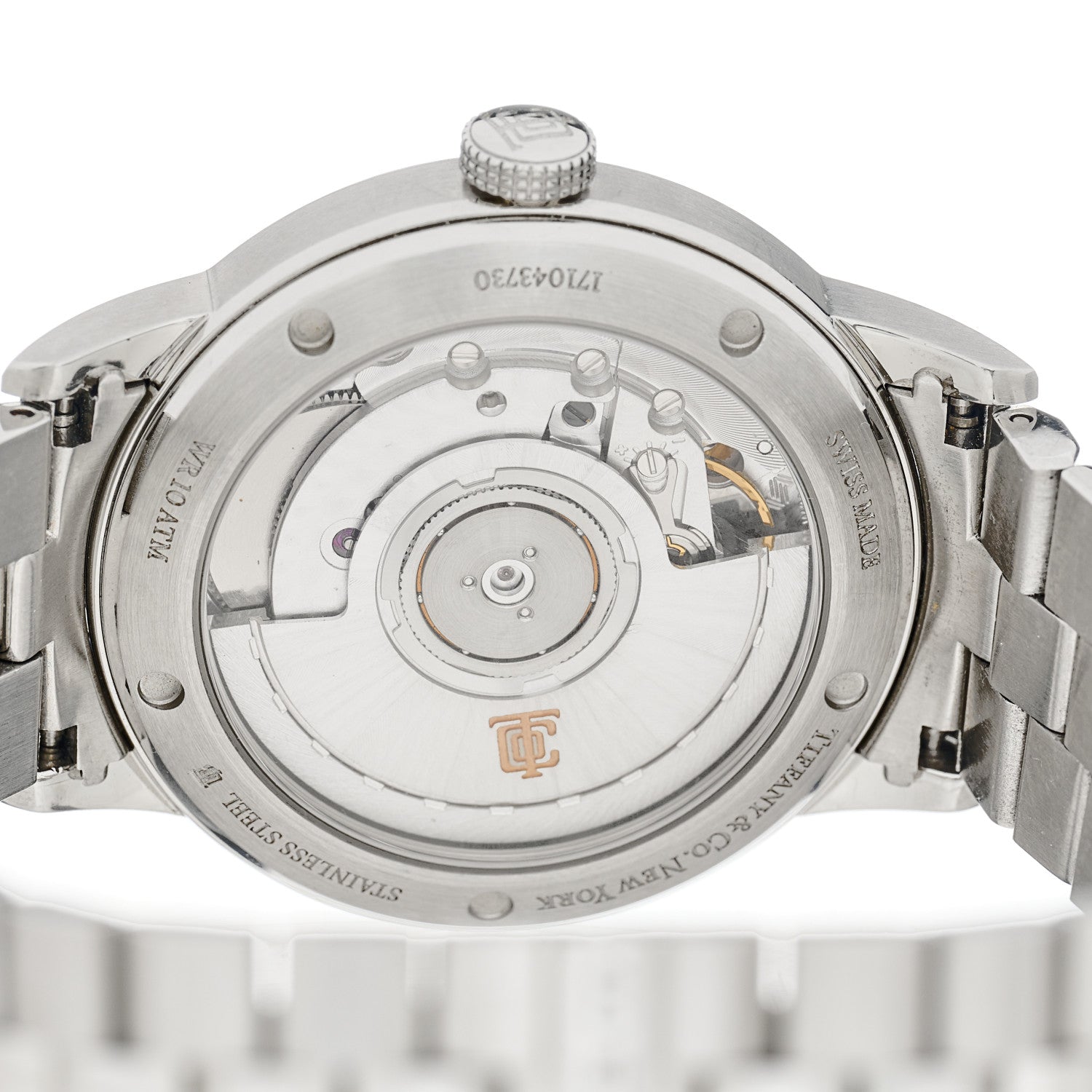 Tiffany Stainless Steel 34mm CT60 3-Hand Automatic Watch 4 of 5
