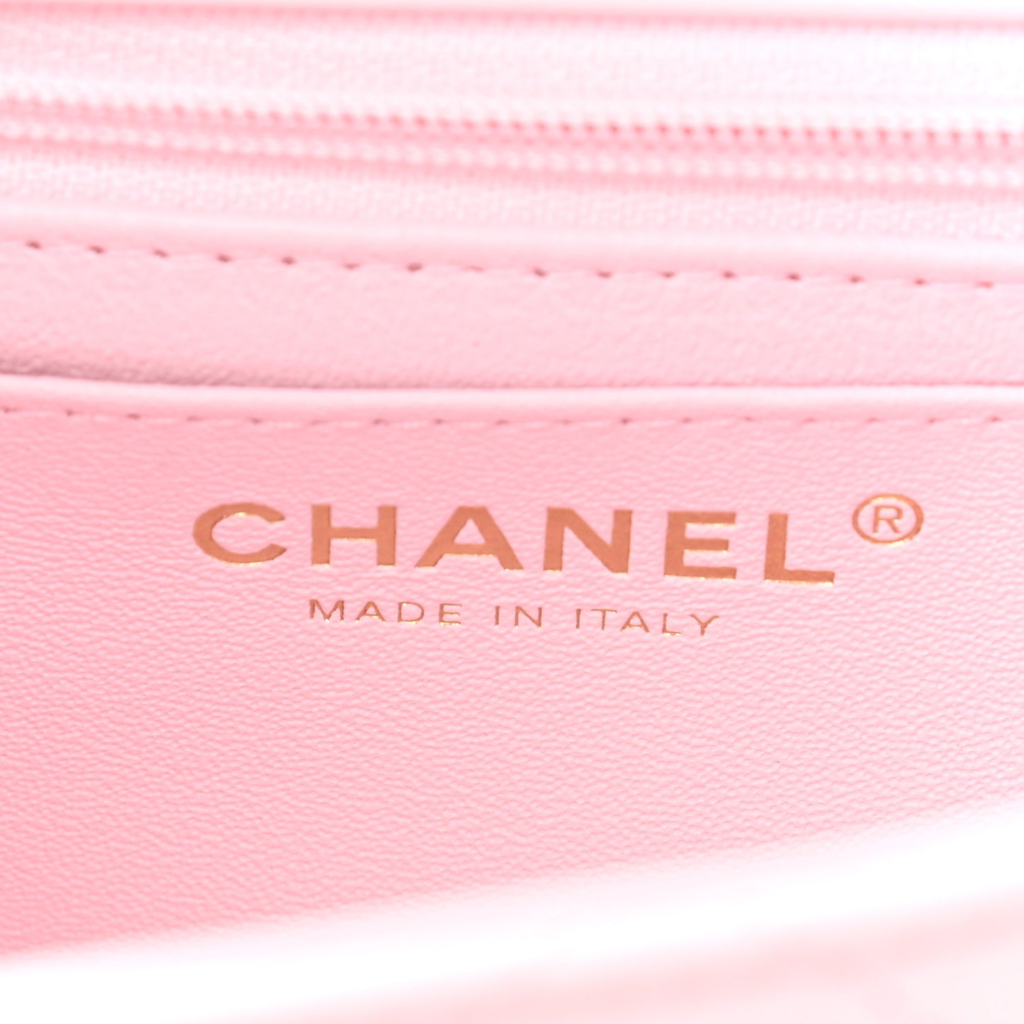 Lambskin Quilted Mini Top Handle Rectangular Flap Light Pink