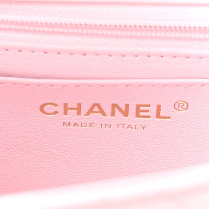 Chanel Lambskin Quilted Mini Top Handle Rectangular Flap Light Pink 6 of 9