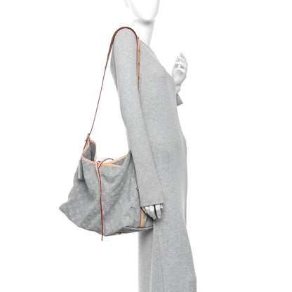 Louis Vuitton Monogram Denim CarryAll MM Washed Grey 2 of 10