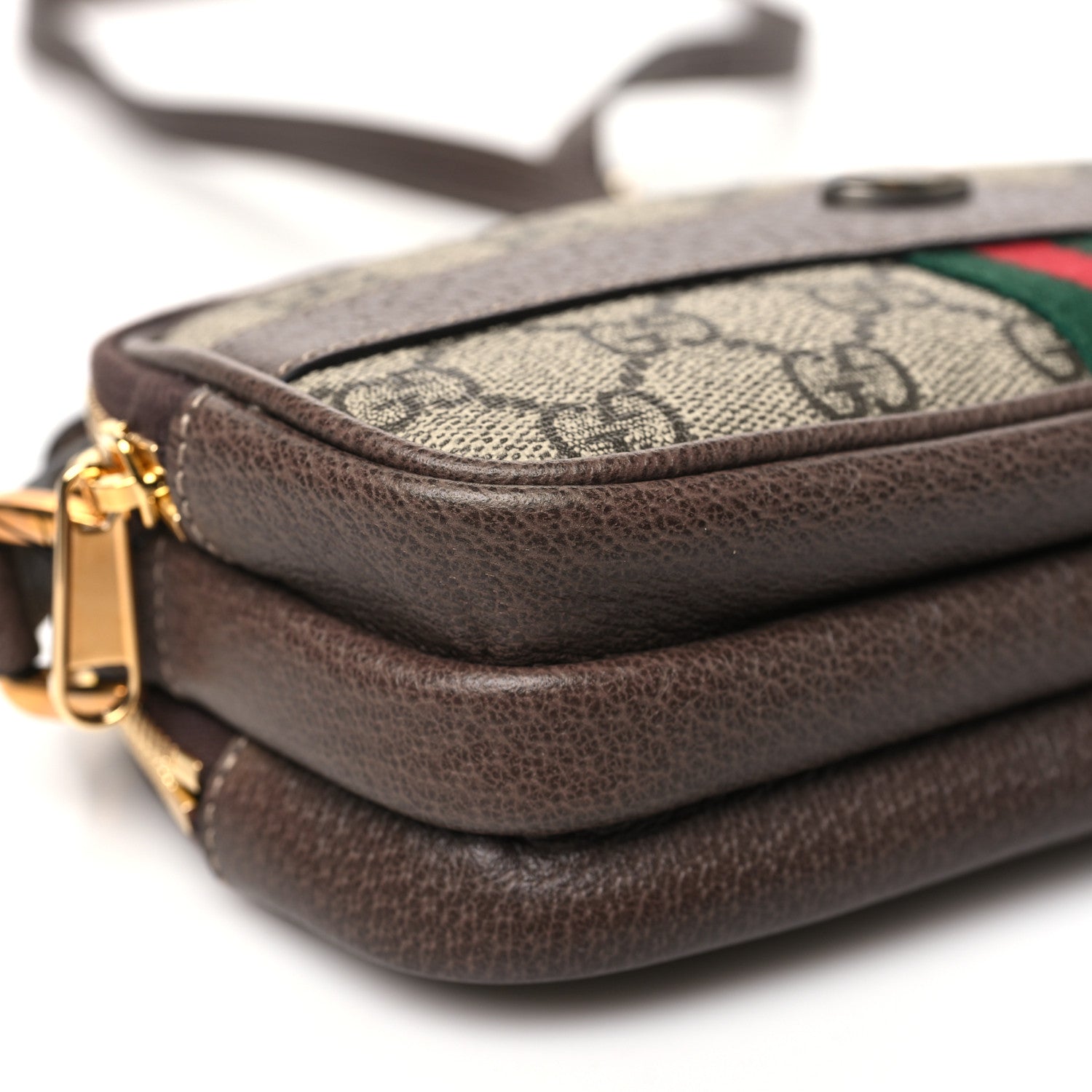 Gucci GG Supreme Monogram Web Mini Ophidia GG Bag Brown 9 of 11