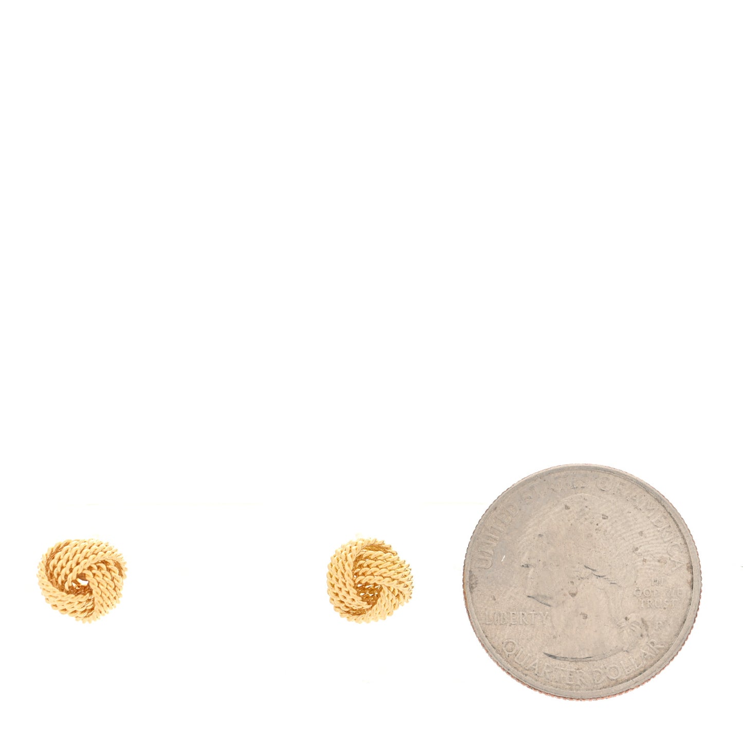 18K Yellow Gold Twist Knot Earrings