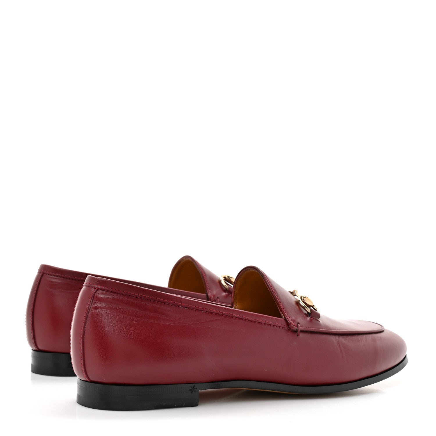 Gucci Betis Glamour Calfskin Womens Jordaan Loafers 37 Rosso Ancora 5 of 14