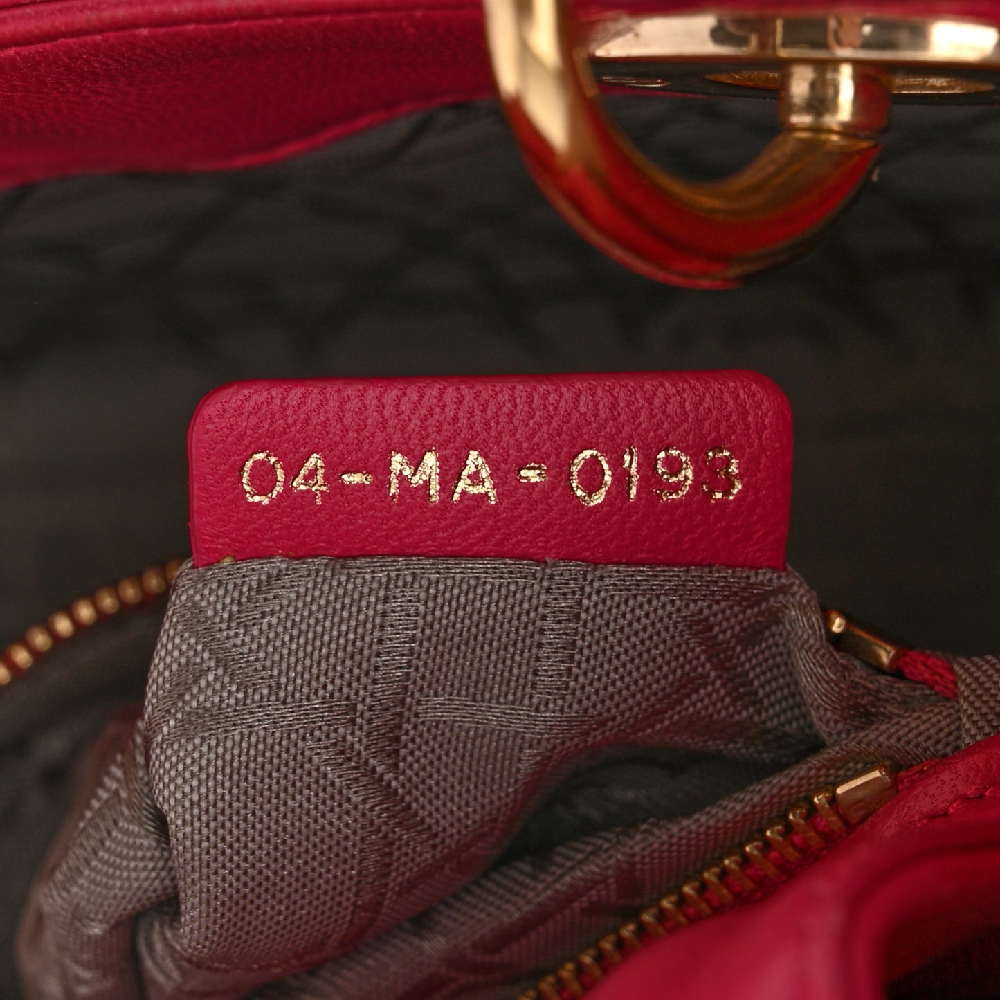 Lambskin Cannage Mini Lady Hot Pink