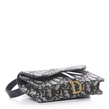 Christian Dior Oblique Saddle Belt Bag Blue 3 of 12
