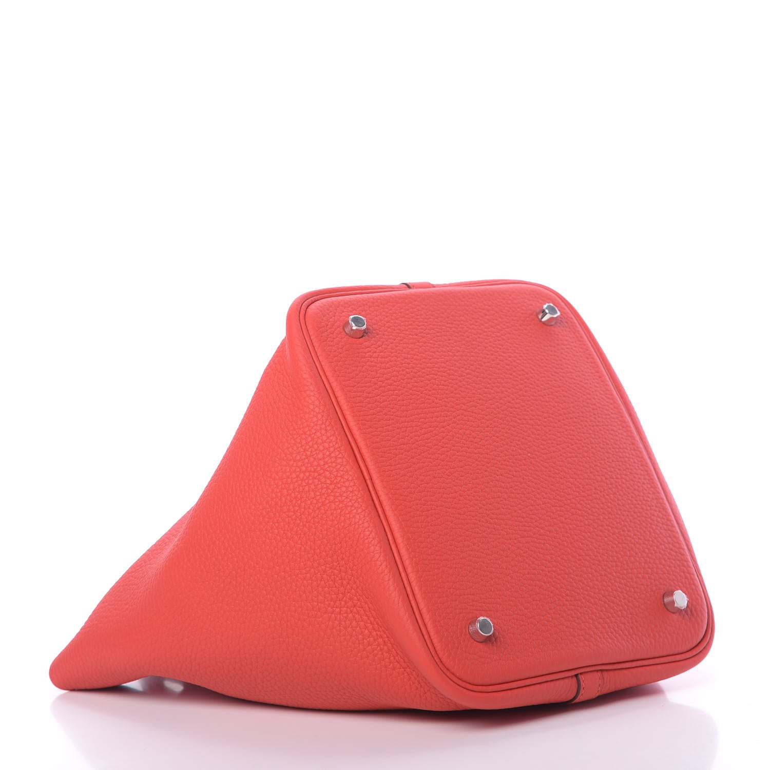 Hermes Taurillon Clemence Picotin Lock 22 MM Rouge Tomate 4 of 11