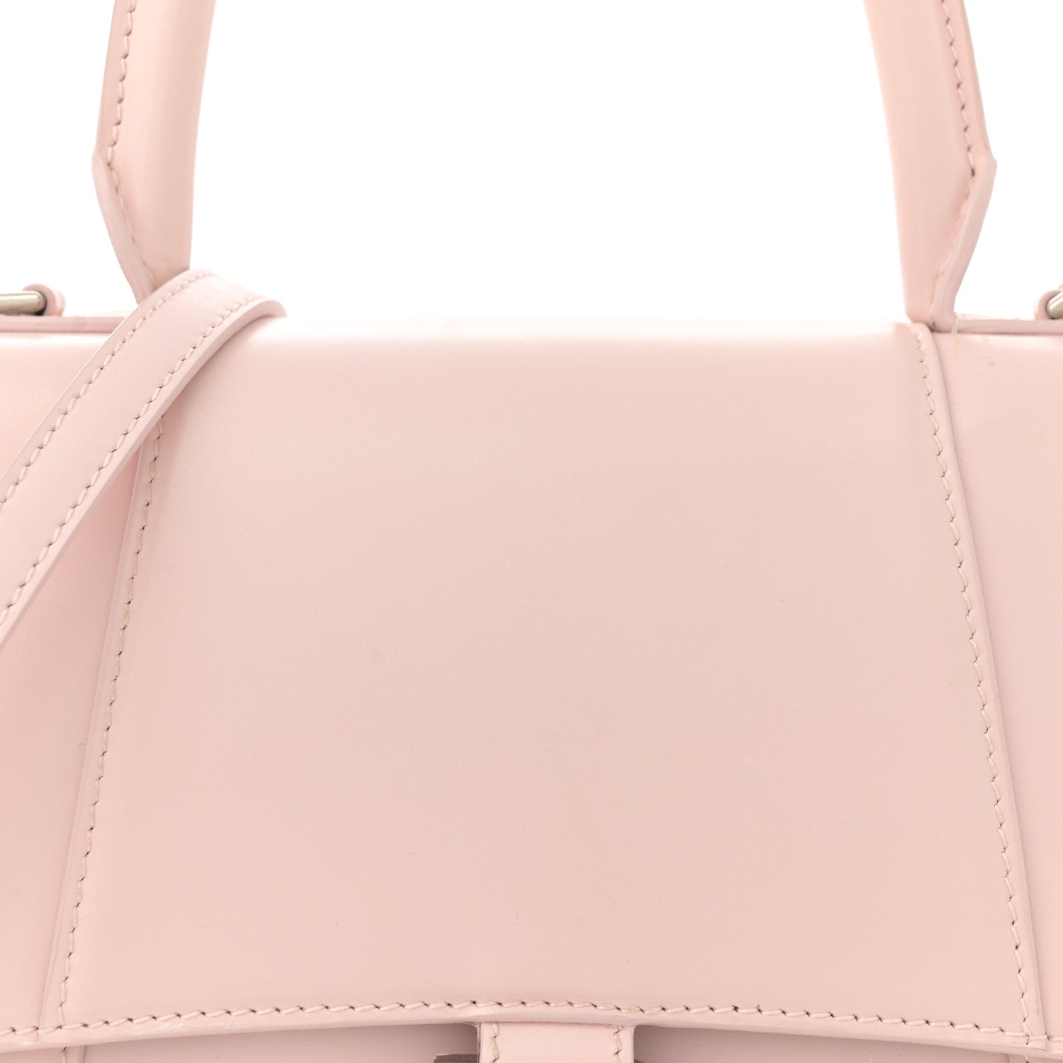 Balenciaga Shiny Box Calfskin Small Hourglass Top Handle Bag Light Rose 8 of 13