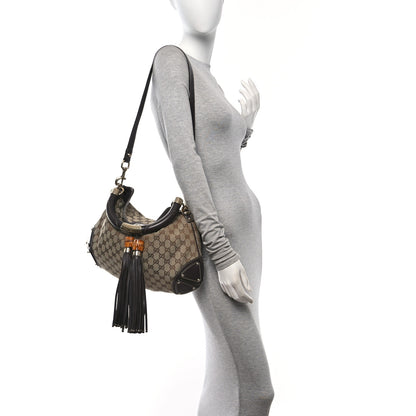 Gucci Monogram Medium Indy Top Handle Hobo Dark Brown 2 of 11