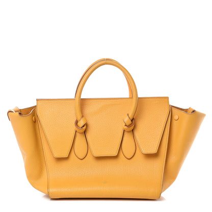 Celine Crisped Calfskin Large Tie Knot Tote Saffron 1 of 8