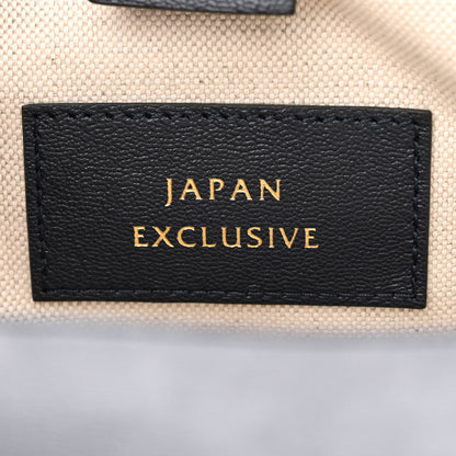 Gucci Straw Lux New Sakai Calfskin Lux Medium Dahlia Bamboo Handle Tote Bag Dark Natural Blue 8 of 14