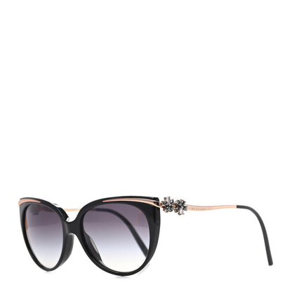Bulgari Acetate Crystal Flower Sunglasses 8089 Black 1 of 8