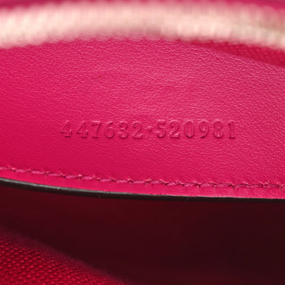 Gucci Calfskin Matelasse Monochrome Small GG Marmont Chain Shoulder Bag Classic Fuxia 7 of 14