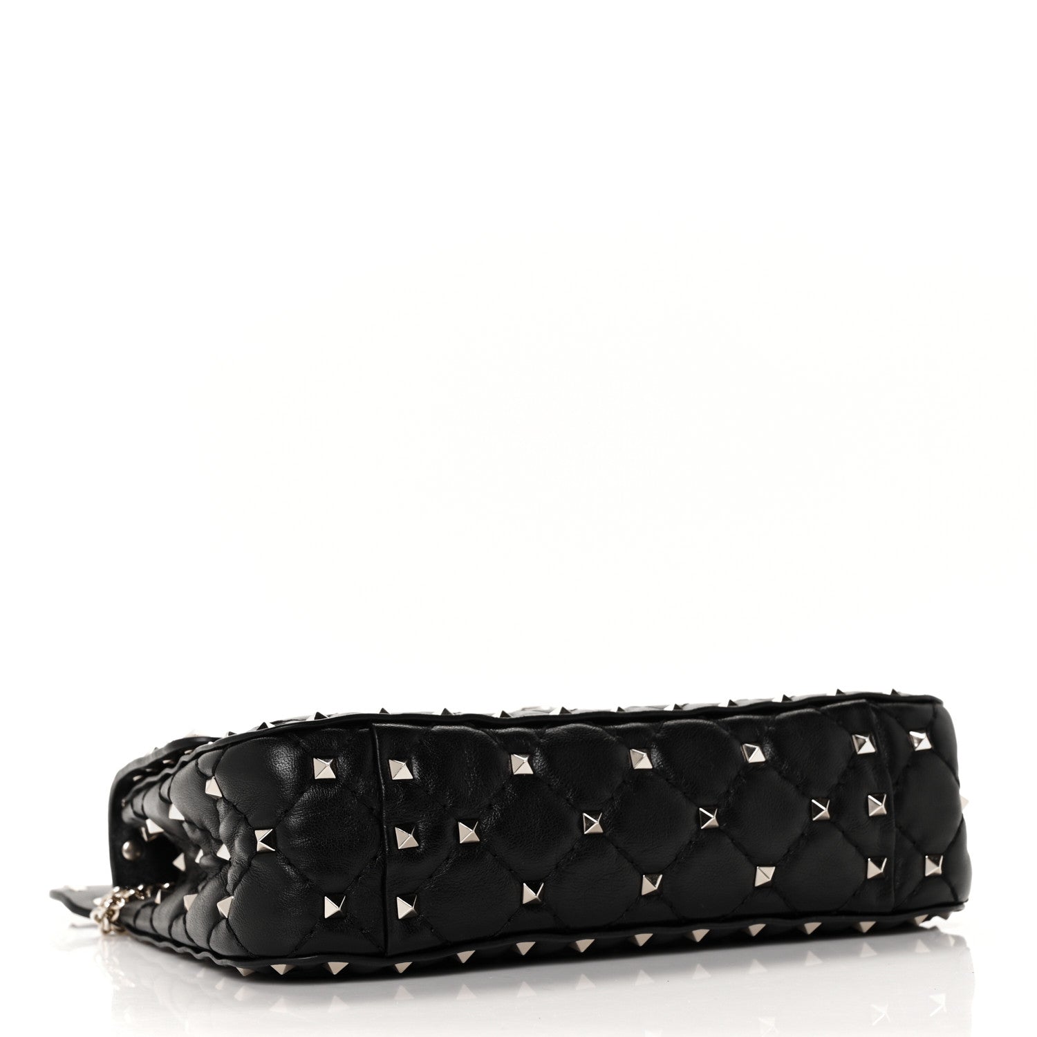 Valentino Garavani Lambskin Small Rockstud Spike Shoulder Bag Black 4 of 9