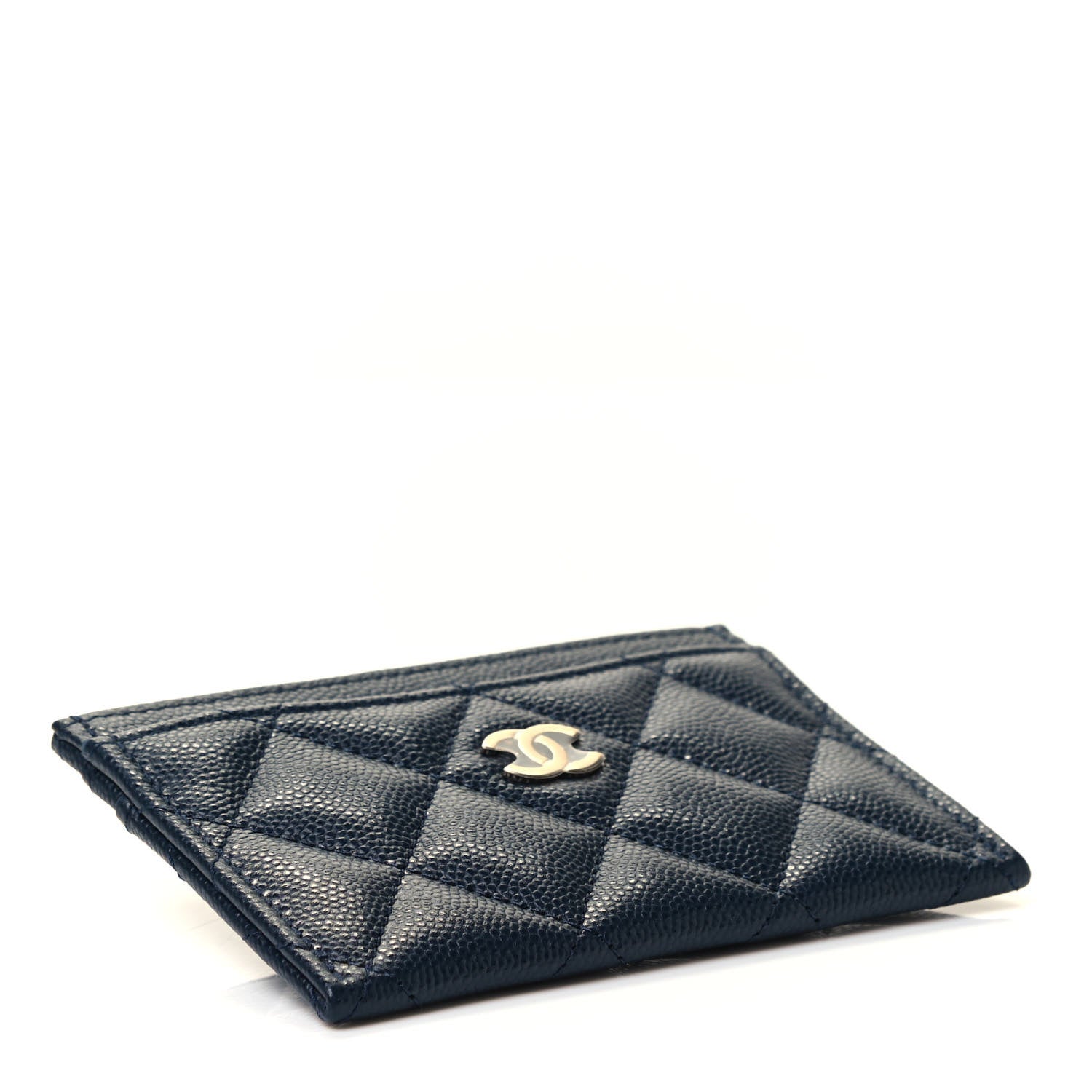 Chanel Caviar Quilted Card Holder Navy 3 of 4