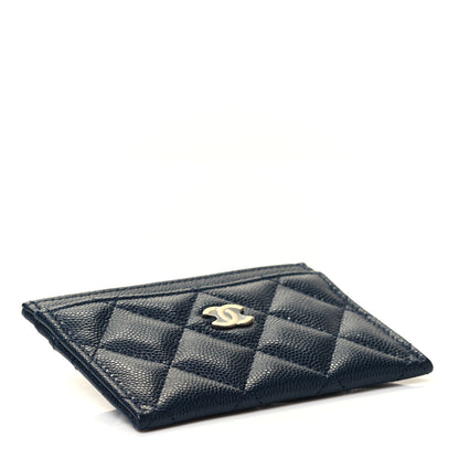 Chanel Caviar Quilted Card Holder Navy 3 of 4