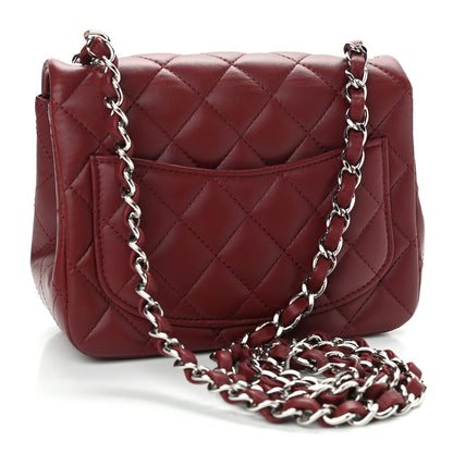 Chanel Lambskin Quilted Mini Square Flap Bordeaux 3 of 11
