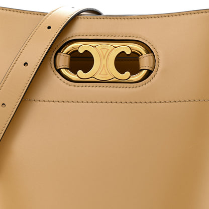 Celine Satinated Calfskin Maillon Triomphe Bucket Bag Sand 7 of 9