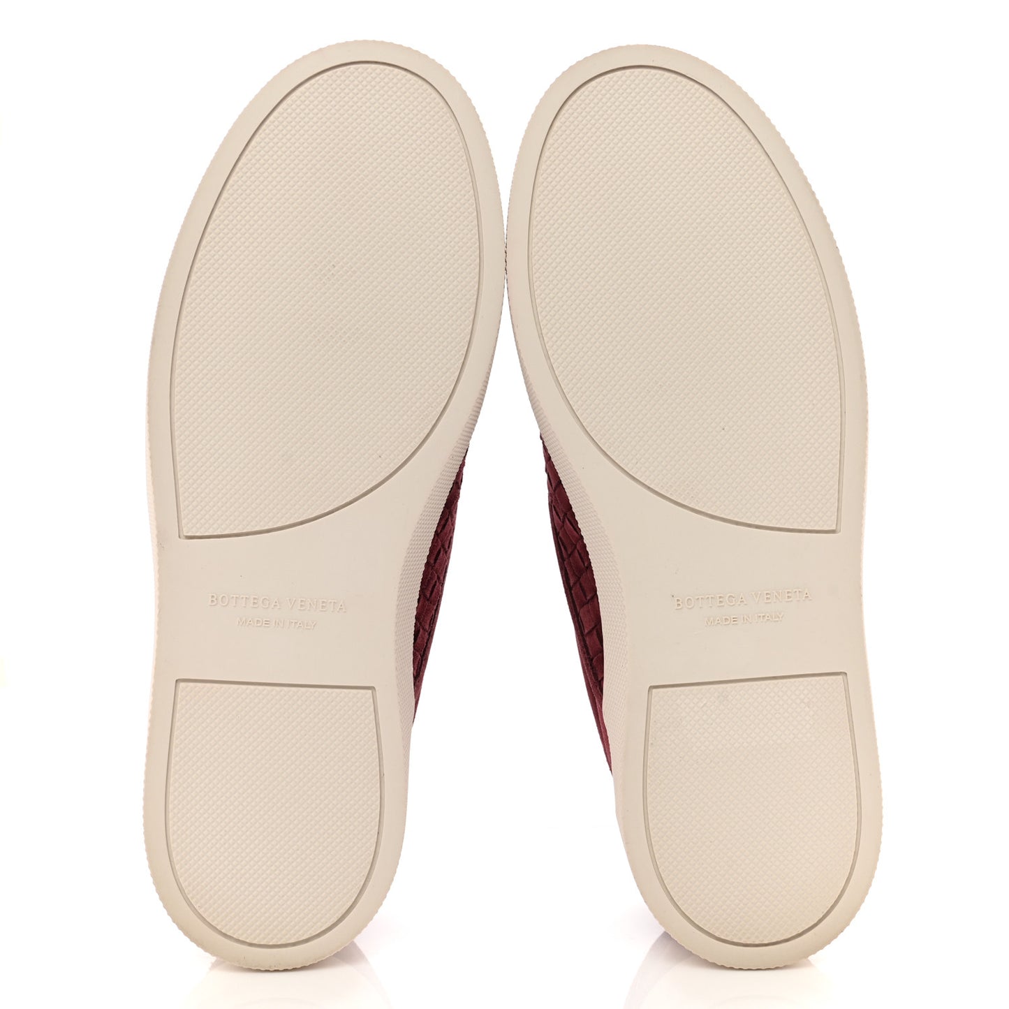 Nappa Intrecciato Suede Mens Dodger Slip On Sneakers 42 Burgundy