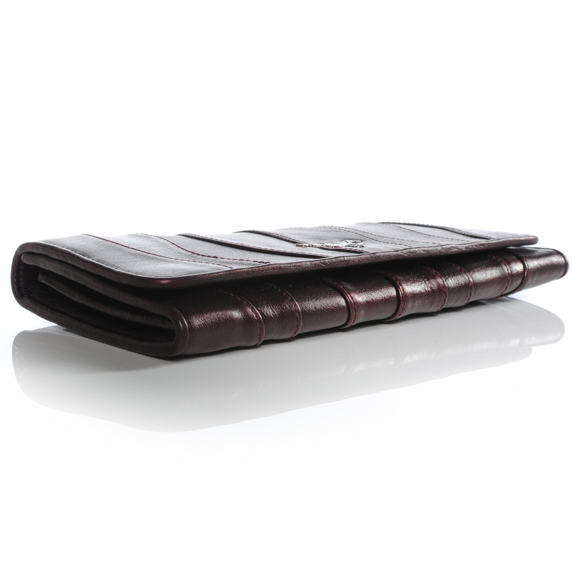 Prada Nappa Mordore Stripes Continental Wallet Lampone 4 of 8
