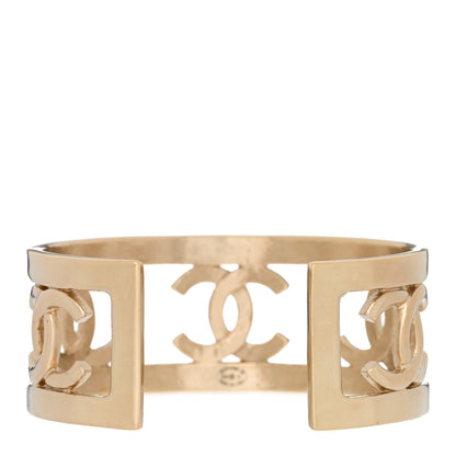Chanel Metal Logo CC Cuff Gold 2 of 3