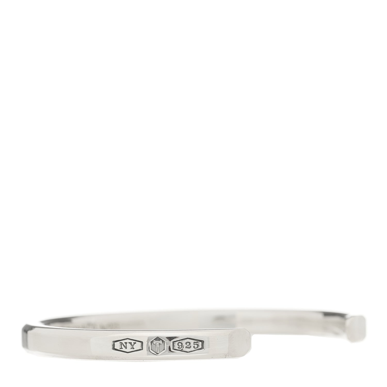 Tiffany Sterling Silver Narrow Makers Cuff Bracelet 5 of 6