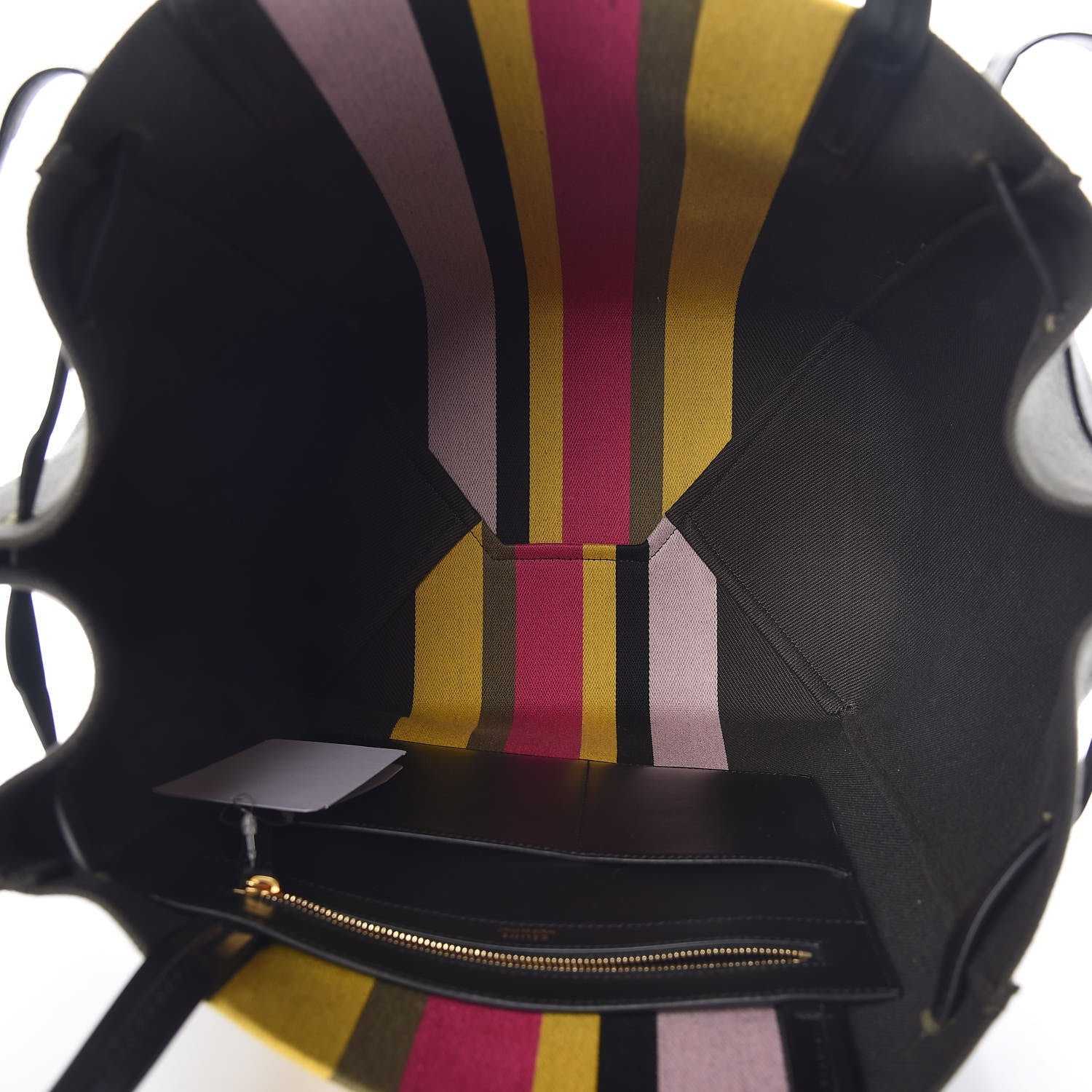 Celine Textile Striped Medium Belt Cabas Phantom Multicolor 5 of 12