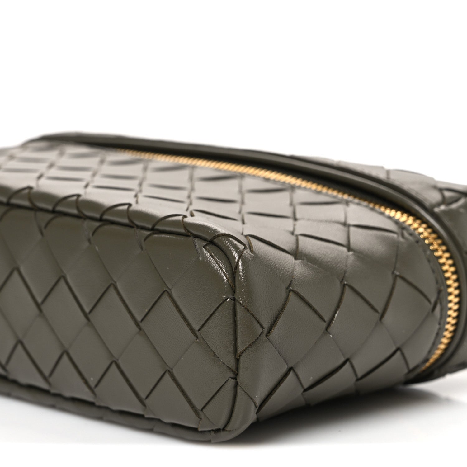 Bottega Veneta Calfskin Intrecciato Bang Bang Vanity Case Kaki 11 of 11