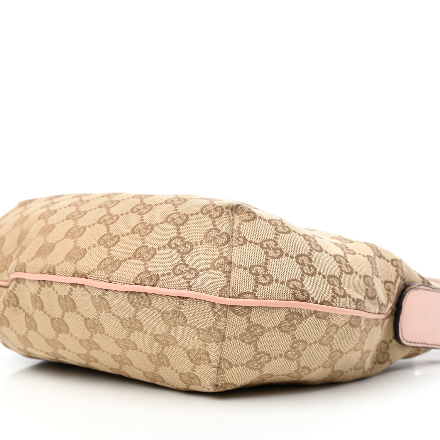 Gucci Monogram Web Medium Half Moon Hobo Blue Pink 10 of 15