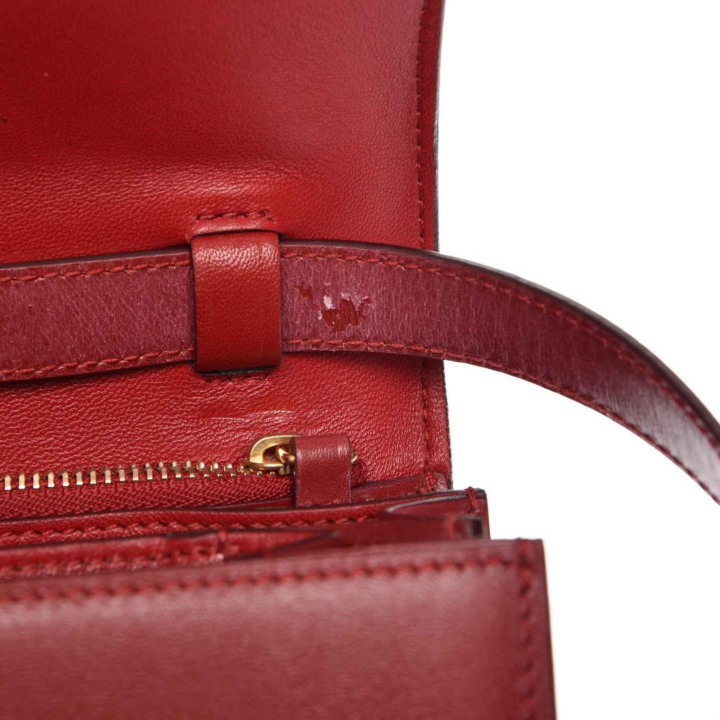 Box Calfskin Medium Classic Box Flap Bag Red