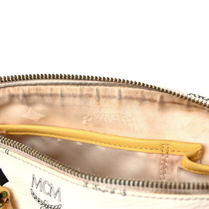 MCM Visetos Essential Barrel Bag White Yellow 12 of 12