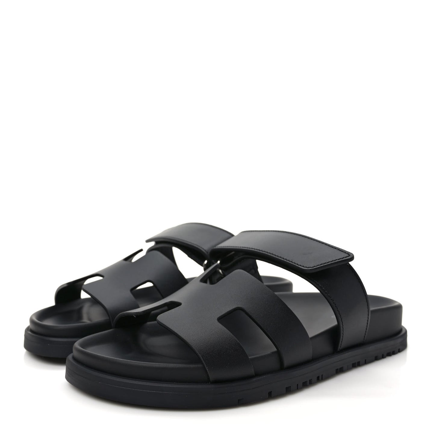 Calfskin Womens Chypre Sandals 36.5 Black