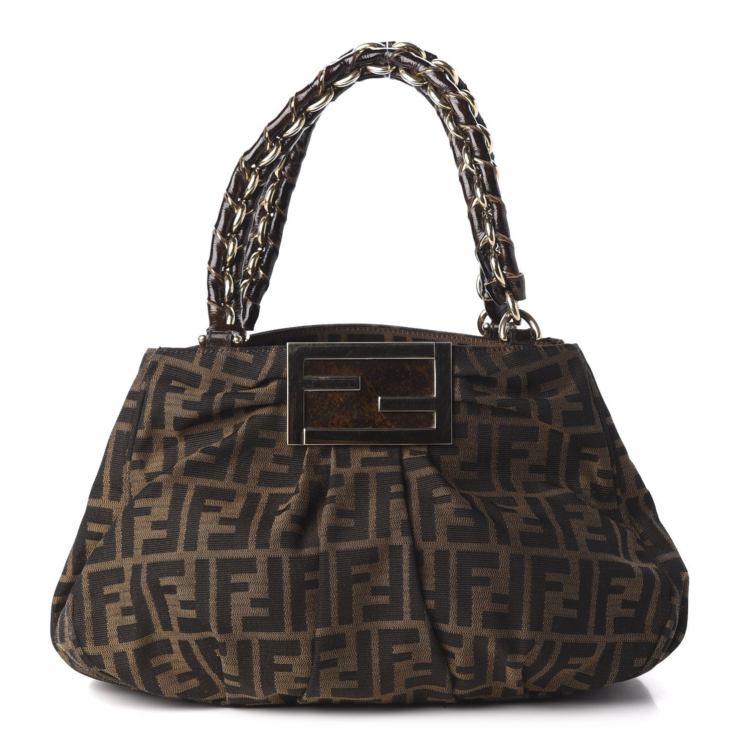 Fendi Zucca Small Mia Tote Tobacco 1 of 10