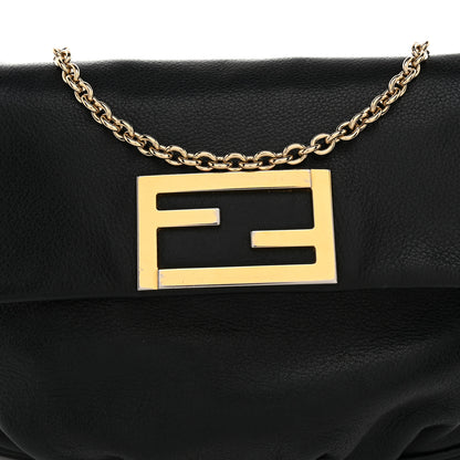 Fendi Vitello Flamingo Fendista Pouchette Crossbody Black 8 of 10